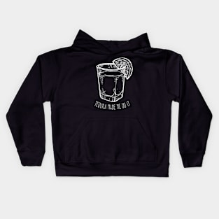 Tequila made me do it - white design Kids Hoodie